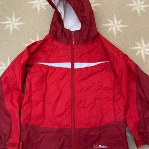 LLBean rain jacket size youth 8